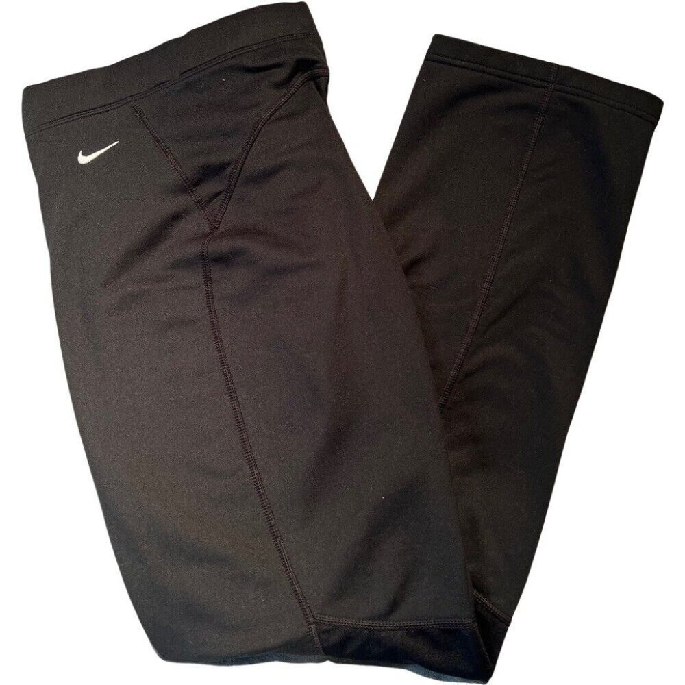 Nike Womens  Athletic Running Workout Pants Joggers Pockets  Black Large